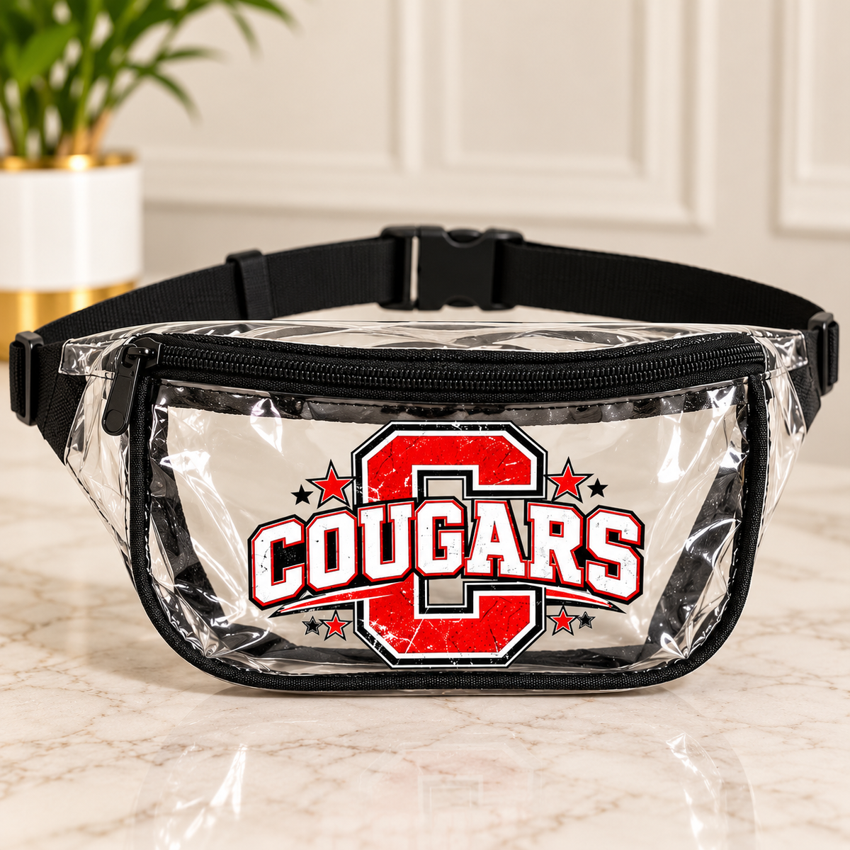 Crosby Cougars Clear Fanny Pack