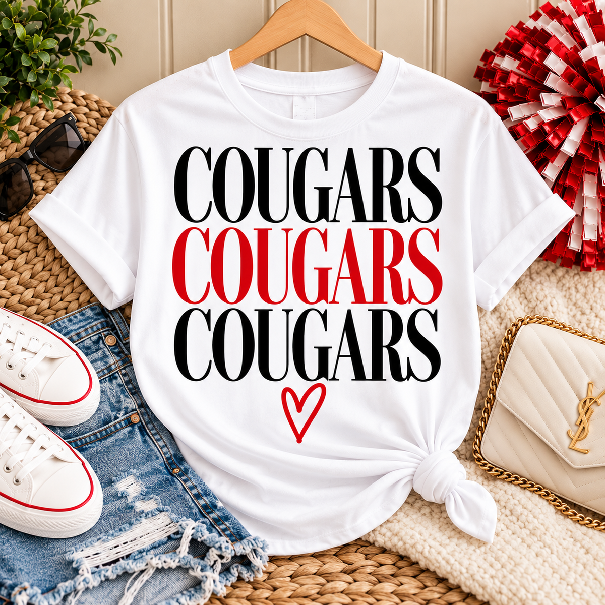 Triple Cougars Chic Tee