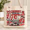Crosby Texas Zippered Canvas Tote Bag
