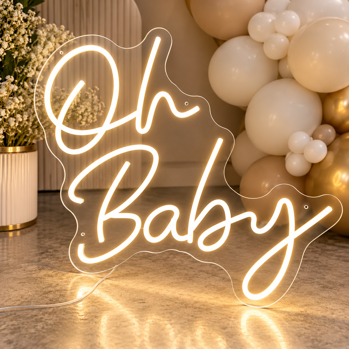 "Oh Baby" Led Sign Rental