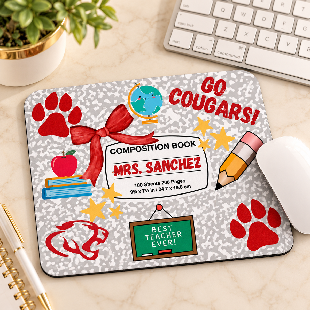 Personalized Teacher Mouse Pads