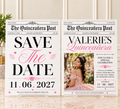 Personalized Quinceañera Newspaper Poster | 20" × 18"