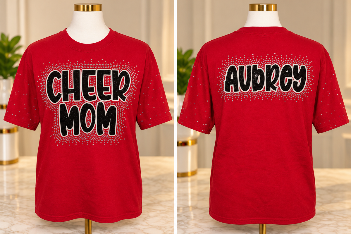 Cheer Mom Rhinestone T-Shirt