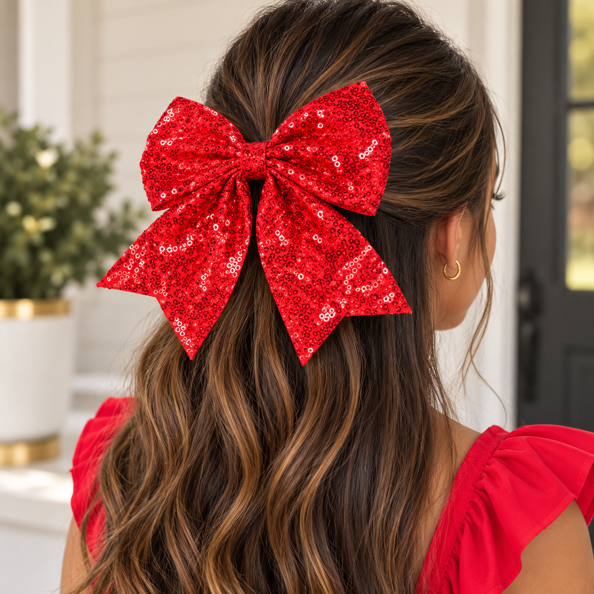 Sequin Cheer Bow