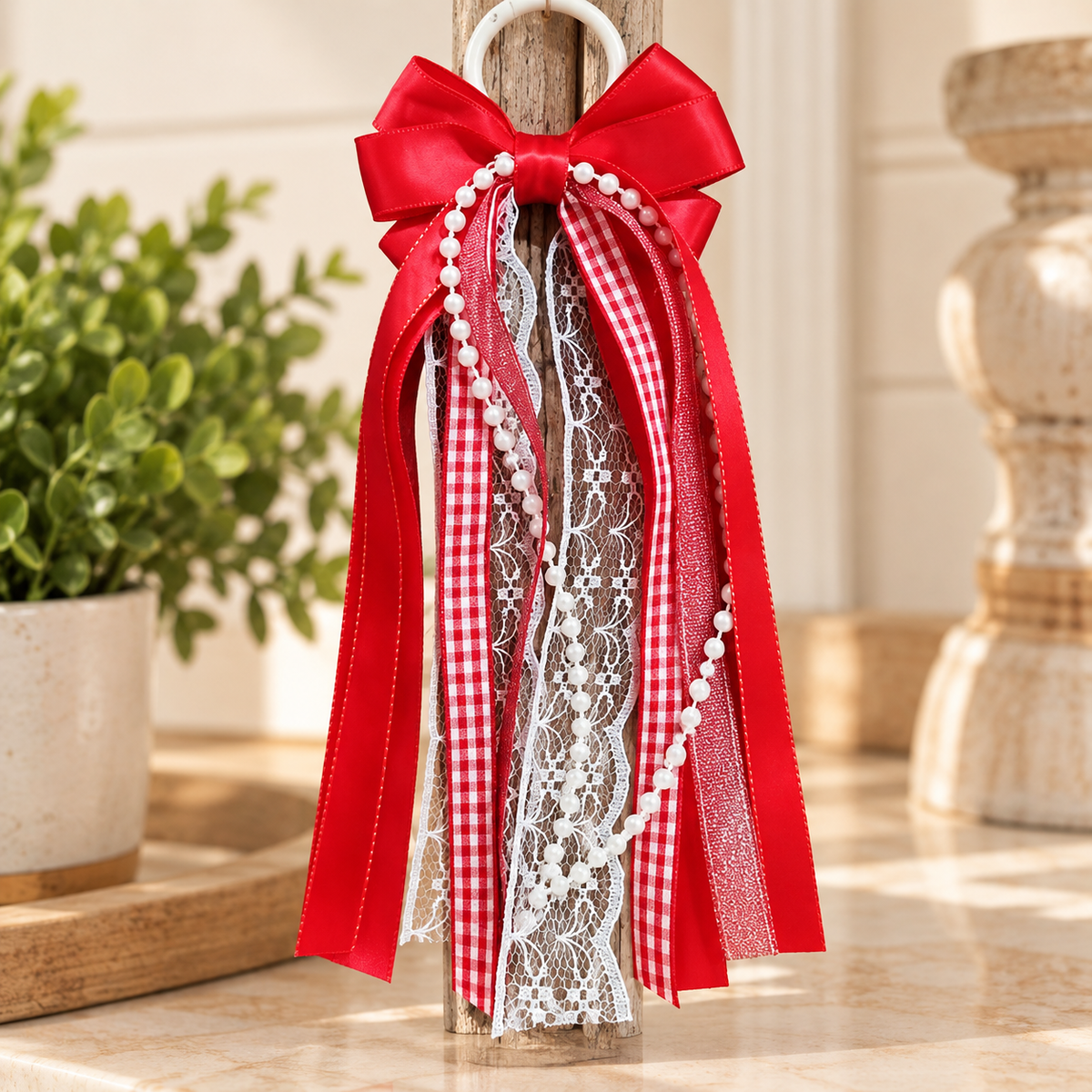 Red & White Cowgirl Boot Charms | 2-Piece